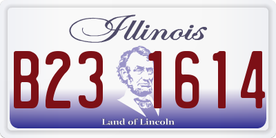 IL license plate B231614