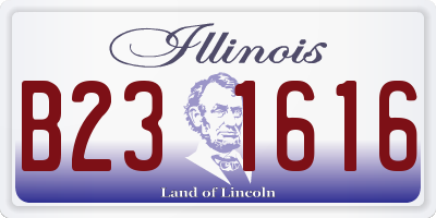 IL license plate B231616