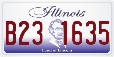 IL license plate B231635