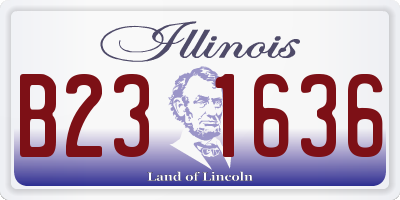 IL license plate B231636