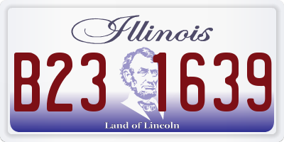 IL license plate B231639