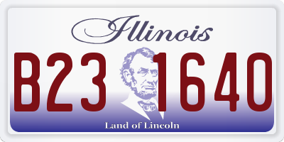 IL license plate B231640