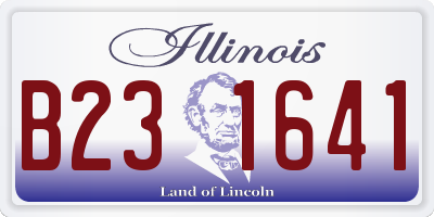 IL license plate B231641