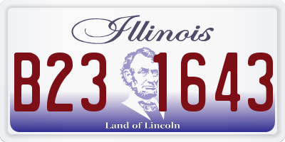 IL license plate B231643