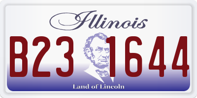 IL license plate B231644
