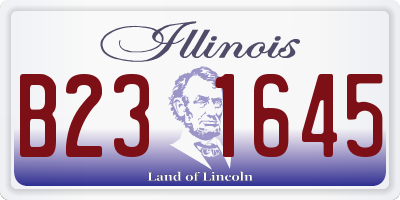 IL license plate B231645