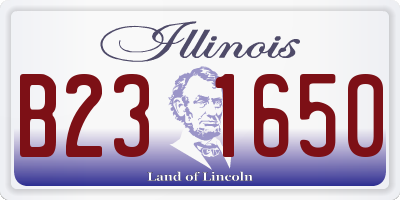 IL license plate B231650
