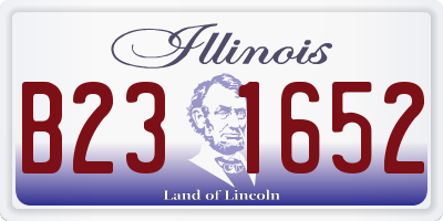 IL license plate B231652