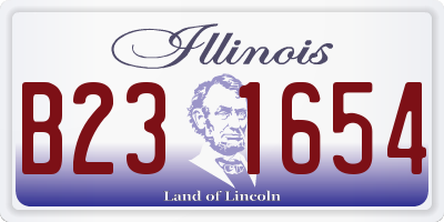 IL license plate B231654
