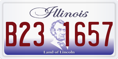 IL license plate B231657