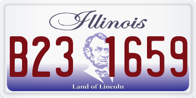 IL license plate B231659