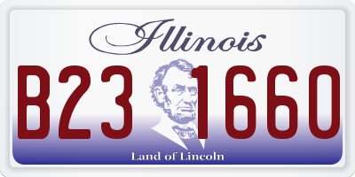 IL license plate B231660