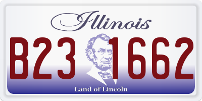 IL license plate B231662