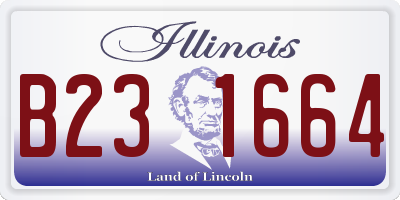 IL license plate B231664