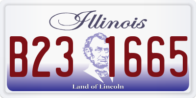 IL license plate B231665