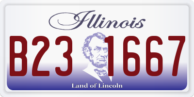 IL license plate B231667