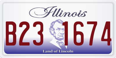 IL license plate B231674