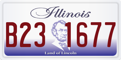IL license plate B231677