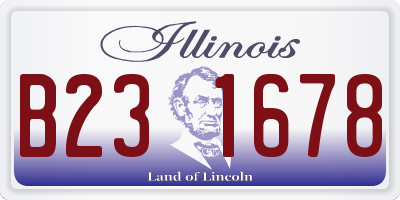 IL license plate B231678
