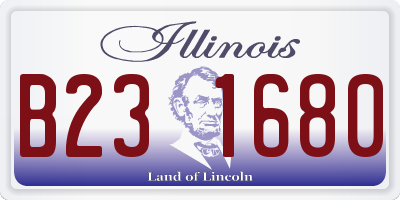 IL license plate B231680