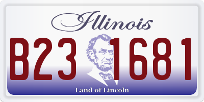IL license plate B231681