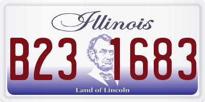IL license plate B231683