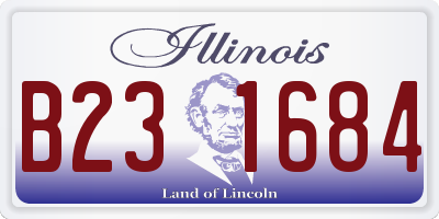 IL license plate B231684