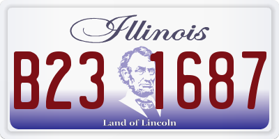 IL license plate B231687