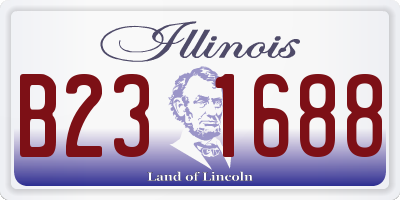IL license plate B231688