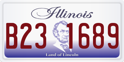 IL license plate B231689
