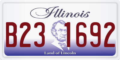 IL license plate B231692