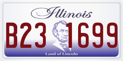 IL license plate B231699