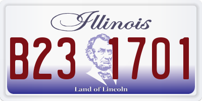IL license plate B231701