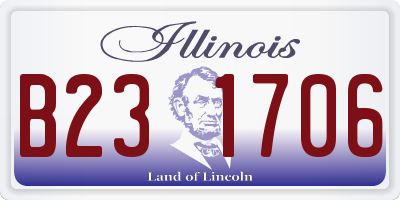 IL license plate B231706