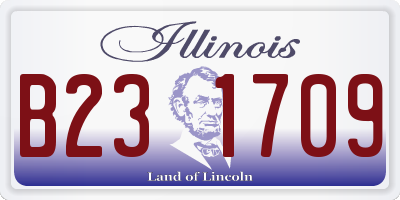 IL license plate B231709