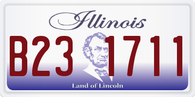 IL license plate B231711