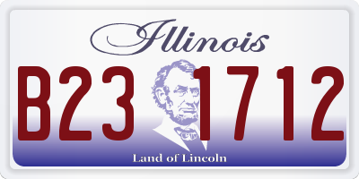 IL license plate B231712