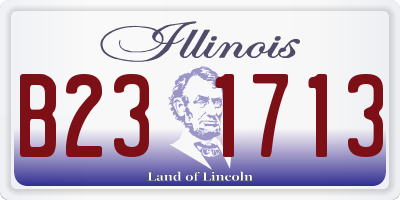 IL license plate B231713