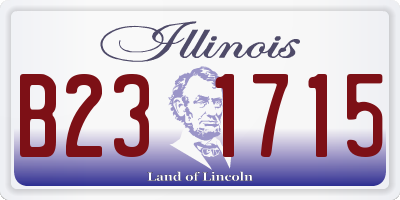 IL license plate B231715