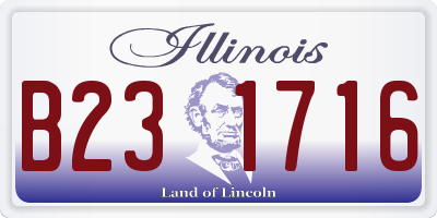 IL license plate B231716