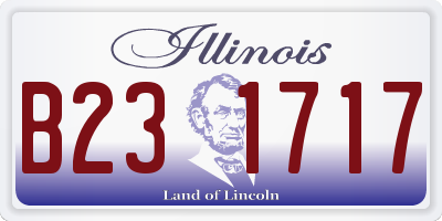 IL license plate B231717