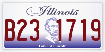 IL license plate B231719
