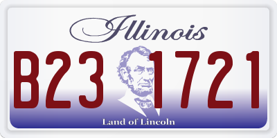 IL license plate B231721