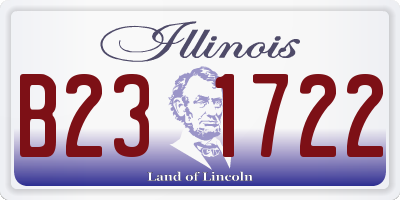 IL license plate B231722