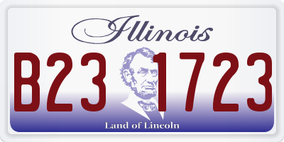 IL license plate B231723