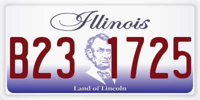 IL license plate B231725