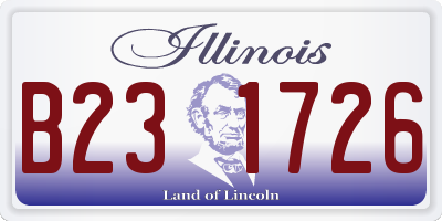 IL license plate B231726