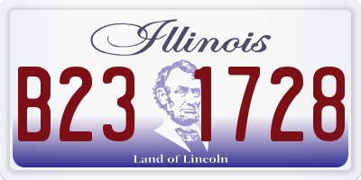 IL license plate B231728