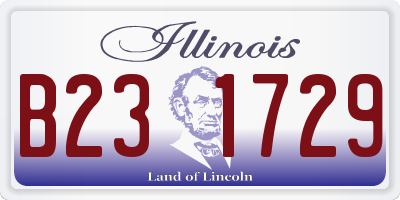 IL license plate B231729