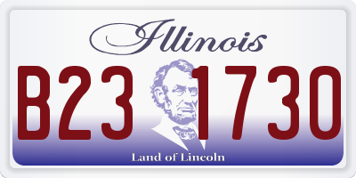 IL license plate B231730